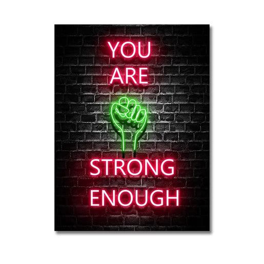 Moderne Neon Slogan Poster Motivation Wand Kunst Drucke Inspirational Erfolg Leinwand Malerei für Schlafzimmer Haus Dekorative Bild