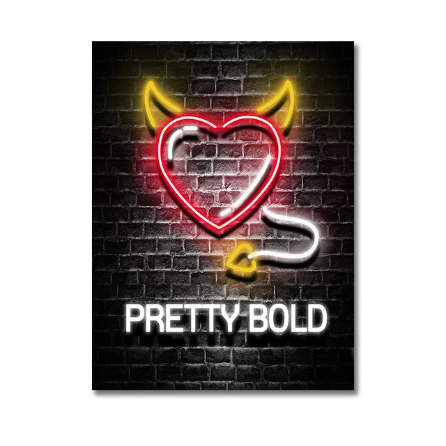 Moderne Neon Slogan Poster Motivation Wand Kunst Drucke Inspirational Erfolg Leinwand Malerei für Schlafzimmer Haus Dekorative Bild