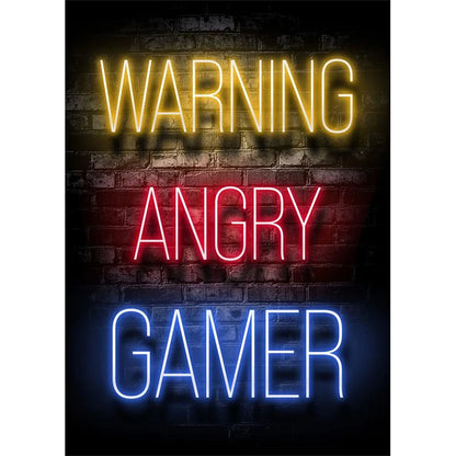 Neon Gaming Gamer Wand Kunst Poster Druckt Gamer Leinwand Malerei Leinwand Bild für Kinder Jungen Zimmer Dekorative Spielzimmer Cuadros