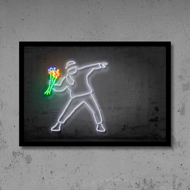 Neon Street Art Graffiti Poster Creation Neon Zeichen Leinwand Malerei HD Druck Wand Kunst Bild Für Home Zimmer Club Dekoration geschenk