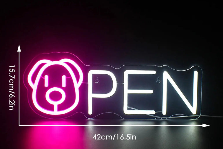 Neon-, LED- und Lichtschilder für Geschäfte, Bars, Zuhause, Hotels, Shops, Clubs, Tierhandlungen und kunstvolle Wanddekorationen.