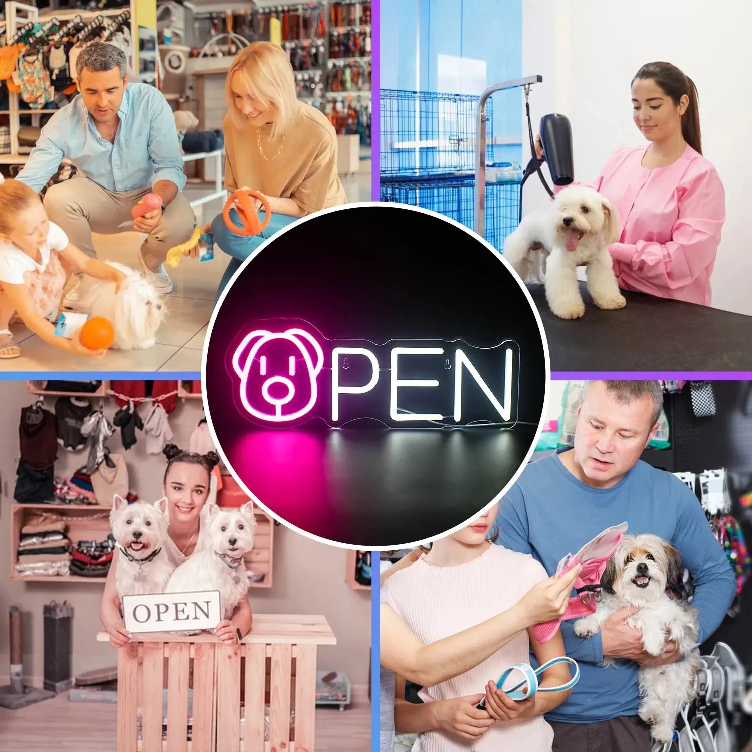 Neon-, LED- und Lichtschilder für Geschäfte, Bars, Zuhause, Hotels, Shops, Clubs, Tierhandlungen und kunstvolle Wanddekorationen.