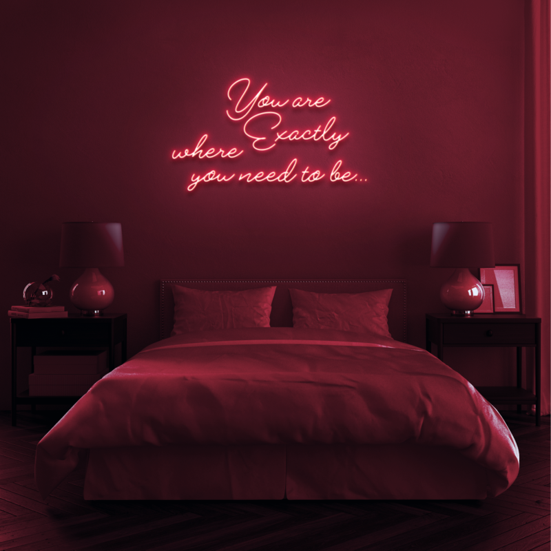 "YOU ARE EXACTLY WHERE YOU NEED TO BE" - NEONIDAS NEONSCHILD LED-SCHILD