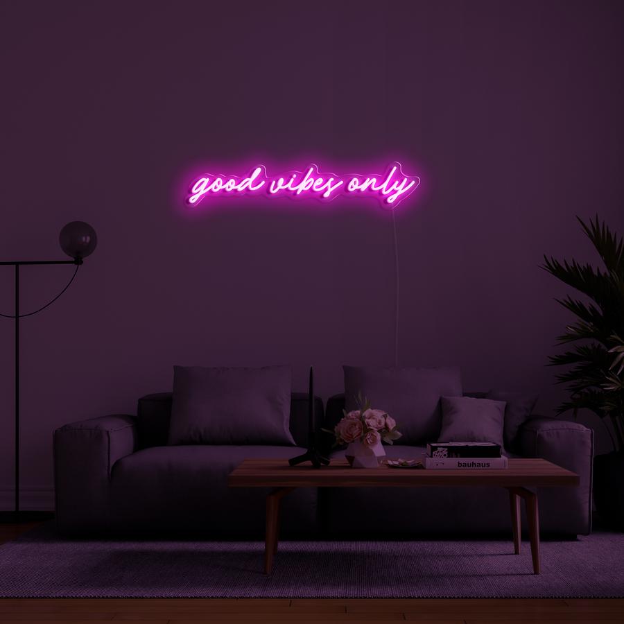 "GOOD VIBES ONLY" - NEONIDAS NEONSCHILD LED-SCHILD