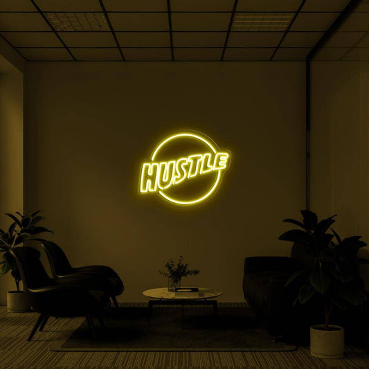 "HUSTLE LOGO" - NEONIDAS NEONSCHILD LED-SCHILD