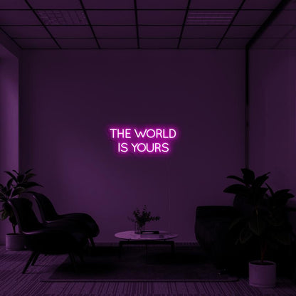"THE WORLD IS YOURS" - NEONIDAS NEONSCHILD LED-SCHILD