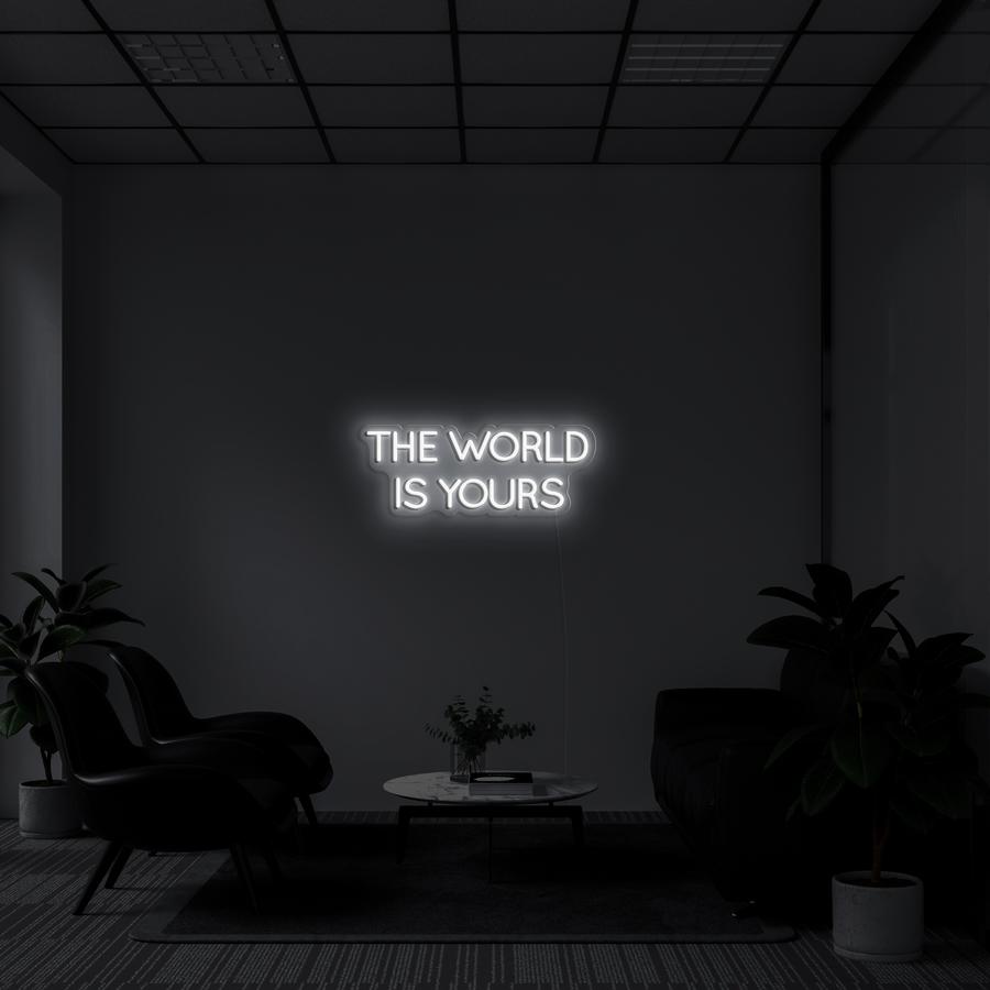 "THE WORLD IS YOURS" - NEONIDAS NEONSCHILD LED-SCHILD