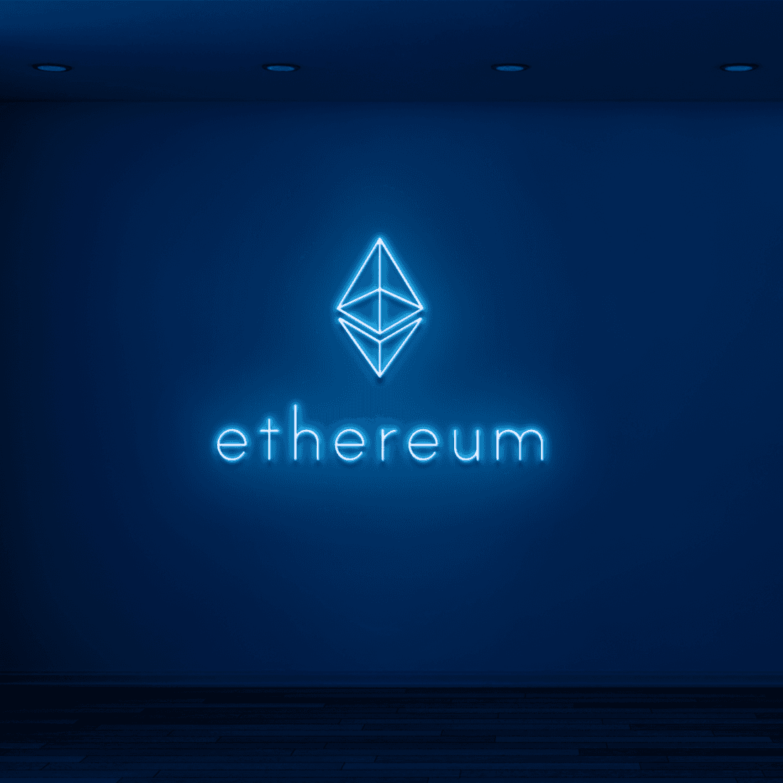 Blaues ETHEREUM LED-Neonschild von NEONIDAS