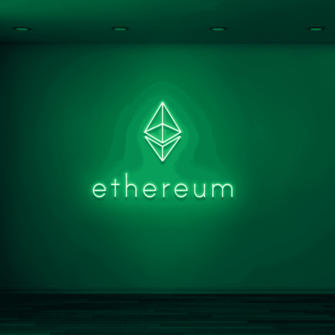 Grünes ETHEREUM LED-Neonschild von NEONIDAS