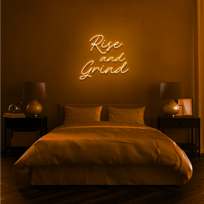 "RISE AND GRIND" - NEONIDAS NEONSCHILD LED-SCHILD