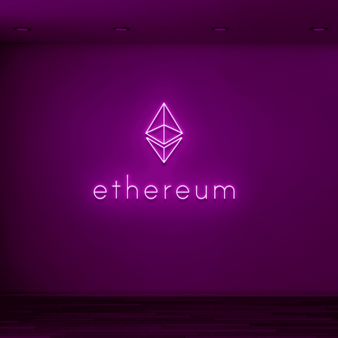 Lila ETHEREUM LED-Neonschild von NEONIDAS