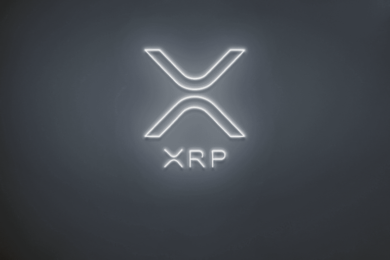 XRP LED-Neonschild in Weiß an der Wand