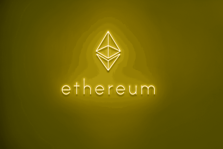 Gelbes ETHEREUM LED-Neonschild von NEONIDAS